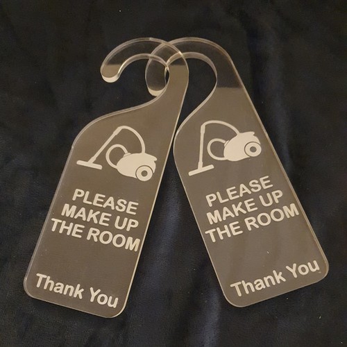 Perspex hanging door signs - hanging,