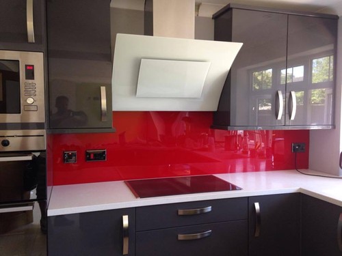 Red splashback acrylic - acrylic, perspex