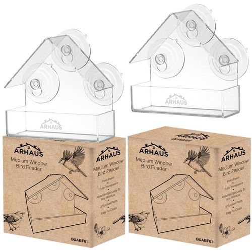 Clear perspex bird feeder - perspex,