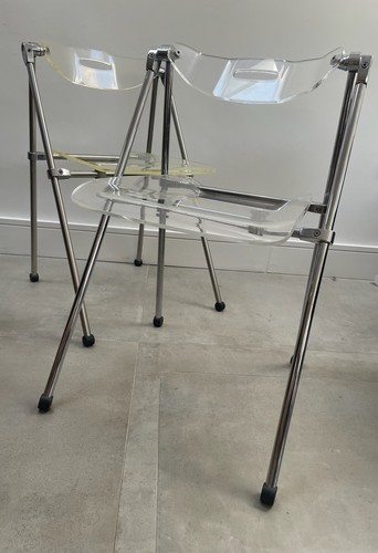 Vintage pair lucite - of, folding