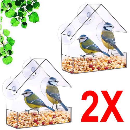 Glass window bird feeder - 2,